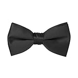 Satin Bow Tie (Mens, Black)