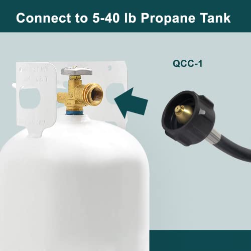 GASPRO 1lb Propane Tank Refill Adapter Kit 3ft Hose with Safety