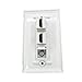 ESYLink 2 HDMI 1 Coax Wall Plate - 2 Port HDMI 1 Coax Cable TV F-Type Faceplate - White