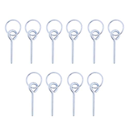 image for Prettyia 10 Pieces Awning Tent Poles Rings Connector 1-3 Pins Ultralig