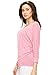 Made By Johnny MBJ WT822 Womens 3/4 Sleeve with Drape Top XXL Pink