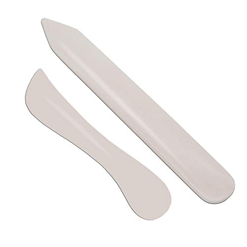 Real Bone Folder & Paper Creaser Set, Crafting Scoring Burnishing Folding Scrapbooking Tool for Leather Paper Crafts, Cards DIY Handmade Bookbinding by DeedyGo