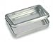 Rectangular Tin Box with hinged window lid 5.5 X 3.7 set of 2 storage for small items