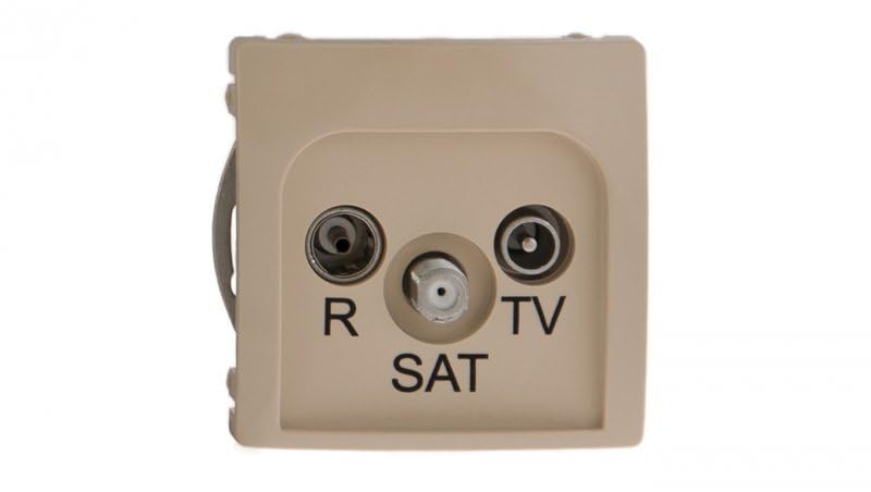 Kontakt-Simon BMZAR-SAT1.3/1.01/12 Socket Beige Plastic IP20, 75 mm 41 mm 75 mm