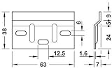 Gas N Pow3r Hanging Bracket + Wall Hanger Plate 63mm 150kg Pack x2 view 6