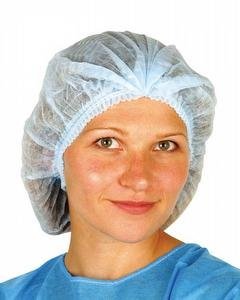 Premier Pleated Mob Cap, Pack of 100, White