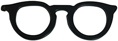 Ammvi Creations Funky Specs Matte Finish Electro Black Brooch cum Tie-clip/ Lapel Pin Shirt Stud for Men