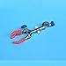 Lab Clamp 3 Finger Rubber Coated Prong Jaws 360° Adjustable Swivel