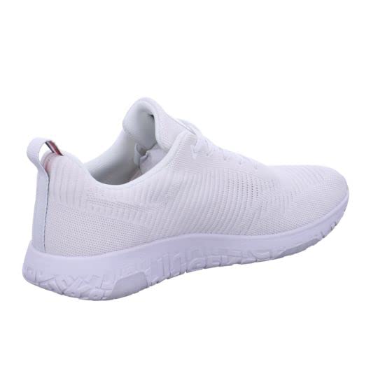 Tommy Hilfiger Herren Runner Sneaker Corporate Knit Rib Runner Sportschuhe, Weiß (White), 42 2