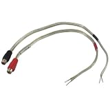 1' 18 Gauge Speaker wire with RCA Female Pair (Black & Red) to Open Speaker Termination Leads