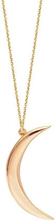 14kt Rose Gold Half Moon Adjustable Necklace