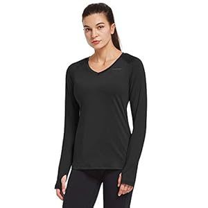Ogeenier dames loopshirt lange mouwen T-shirt sportshirt ademend training yoga shirt met duimgat