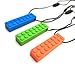 3 Pack Sensory Chewing Necklace for ADHD, Teething, Autism, Biting, Oral Motor Chewy Stick/Tube Toy Jewelry for Boys, Girls, Adults, Toddlers(Blue, Green, Orange) by Accmor