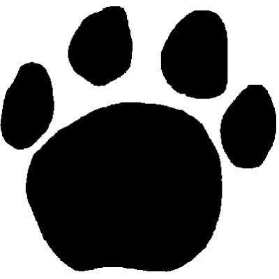 1 inch Paw rubber stamp - 3221