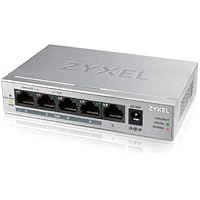 Zyxel 5-poorts Desktop Gigabit Ethernet-switch - metalen behuizing, Levenslange garantie [GS105B