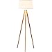 Brightech - Emma Tripod Floor Lamp - Classic Design for Contemporary or Traditional Living Rooms - Soft Ambient Lighting - White Shade