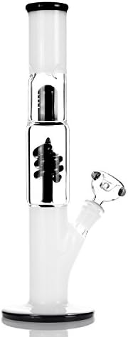 Domikia 14 inch Tall 14.4mm Joint Glass Filter Pipe