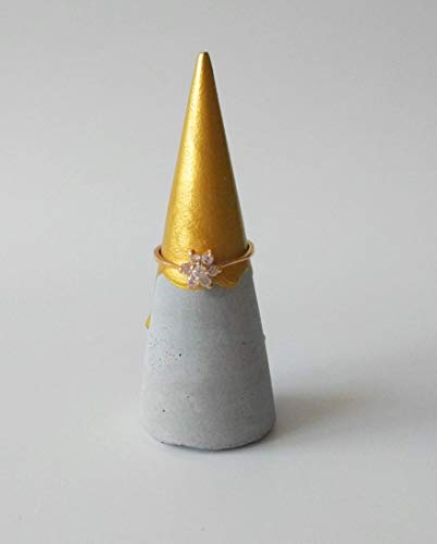Set of 3 Concrete Ring Cones for Jewelry Storage and Organization