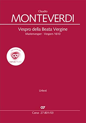 Vespro Della Beata Vergine Marienvesper Claudio Monteverdi