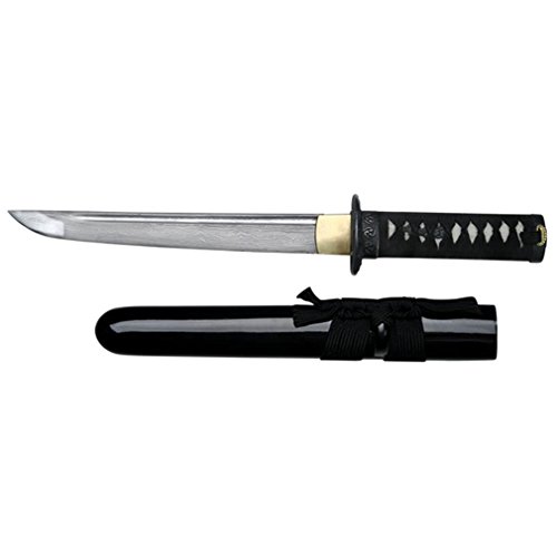 Ryumon - Damascus Dragon Japanese Samurai Tanto - Black