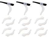 Ear Hooks for Glasses, Clear Anti-Slip Silicone Eyeglasses Sleeve Retainer, Adjustable Eye Glasses Ear Grip Eyewear Accessories for Kids Women Men, 6 Pair
