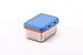 Kid Basix Safe Snacker Stainless Steel Lunchbox Container with Attached Lid, Blue, Small