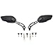 Krator Custom Rear View Mirrors Black Pair w/Adapters Compatible with Buell Thunderbolt S2 S3 Blast 1125R M2 Cyclone