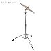 Straight Cymbal Stand Drum Hardware Percussion Mount Holder Gear Set Silver