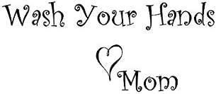 Wash Your Hands Love Mom, Bathroom Rules Decal, Vinyl Wall Art, Custom Family Subway Art, Personalized Bathroom Decal, Bathroom Decorations