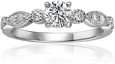 Fine Color Jewels Moissanite Round Ring Size price in Saudi