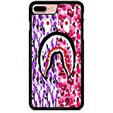 Bape Shark Camo Flag Red Violet iPhone 7 Plus Case Black
