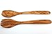 Eddington Italian Olive Wood Salad Server, Handcrafted in Europe, 2-Piece Set, 13-Inches