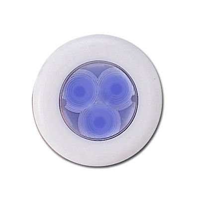 MARINE BOAT LED 3 BLUE COLORED ROUND COURTESY LIGHT ODM