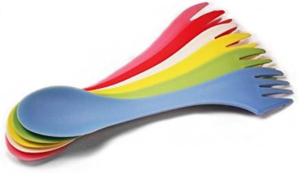 Hungee Boys Reusable Plastic Camping Sporks (6 Pack)
