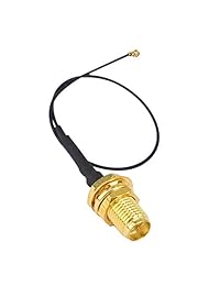 IPX UFL MHF4 a RP SMA hembra (pin) RF Pigtail Jumper Cable 0.032 in para PCI WiFi Card Wireless Router Pack de 2