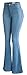 URBAN K Women's Classic High Waist FLARE & SKINNY Denim Jeans Bell Bottoms, Ubk22-medium Stone, 13