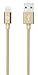 Volts Lightning Cable [Apple MFi Certified] 3.3ft Nylon Braided Charger with Aluminum Case on 8 pin Connector for iPhone 7/6 / 5 / 6s Plus, iPad, iPod - 1m Gold