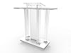 FixtureDisplays® Acrylic & MDF Podium w/Casters, Floor Standing Lectern ...