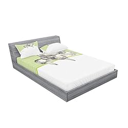 Ambesonne Sloth Fitted Sheet & Pillow Sham