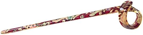 [Limited Sale] Japanese Kimono Fabric Twisted Kanzashi Hair Stick - Red [Japanese Crafts Sakura]