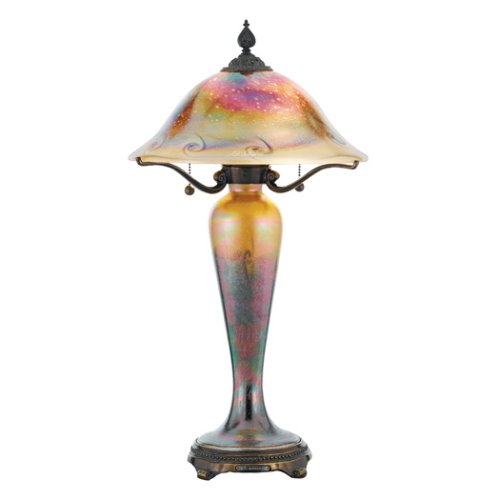 Quoizel Salamander Glass Studio Desert Sky 2 Light Table Lamp