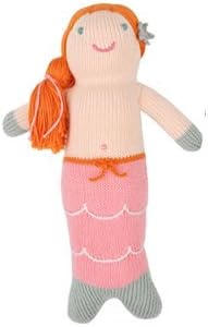 Blabla Melody The Mermaid Mini Plush Doll - Knit Stuffed Animal for Kids. Cute, Cuddly & Soft Cotton Toy. Perfect, Forever Cherished. Eco-Friendly. Certified Safe & Non-Toxic.