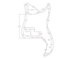 KAISH 13 Hole P Bass Style Pickguard PB Scratch