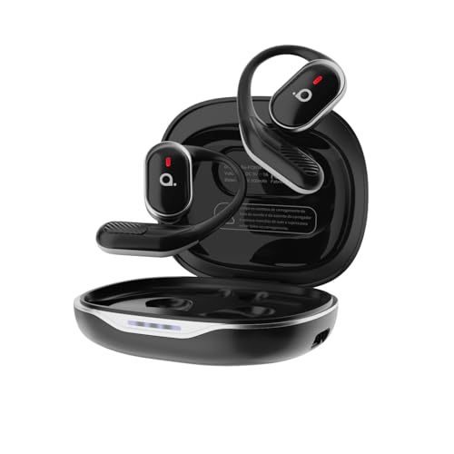 Fone De Ouvido Bluetooth Esportes, Basike T6, IPX5/OWS Fone de Ouvido Estéreo Hi-Fi, Suporta Chamadas de Voz, 60 Horas em Standby Para Corrida e Exercícios ao Ar Livre (Preto)