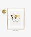 Wanderlust World Map Gold Foil Art Print Travel World Traveler Poster Modern Art Contemporary Metallic Wall Decor 5 inches x 7 inches A4