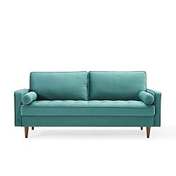 Modway Valour Sofa Performance Velvet Upholstered