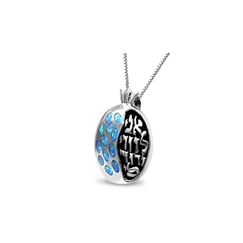 Ani LeDodi Necklace Pomegranate Shaped in Sterling Silver with Opal