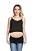 Maternity Belly Band Pregnancy Pants Extender Seamless Stretchy Bands Women Black (M)