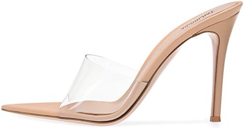Open Pointed toe High Heel Mules Sexy Sandals for Women Dress Heels Ladies Stiletto Heel Summer Shoes