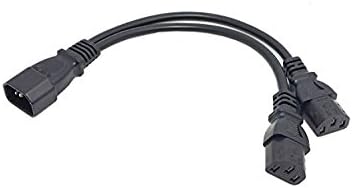HisondeUPS Server Power Cable Single C14 to Dual 5-15R C13 Short Power Y Type Splitter Adapter Cable 5ft/1.5m